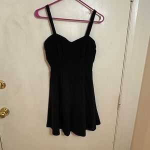 VS Pink black a line stretchy little black dress size Large